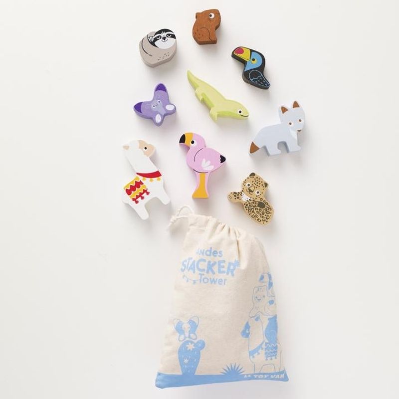 Le Toy Van Andes Stacking Animals & Bag